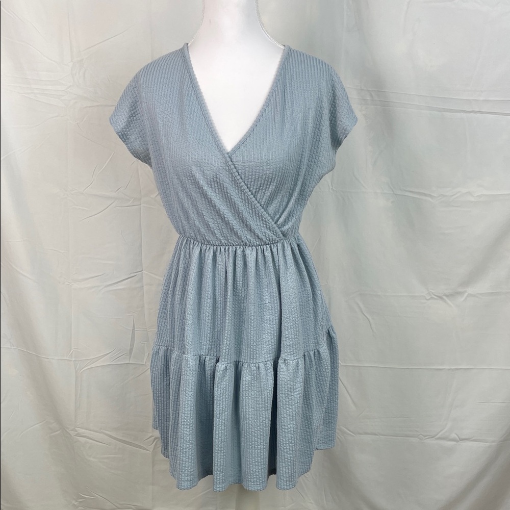 Caution To The Wind Light Blue Mini Dress